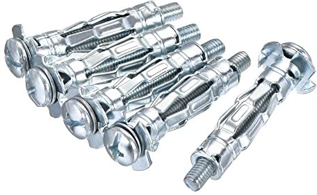 sourcing map Lot de 20 vis M5 x 37 mm en acier plaqué zinc pour cloison sèche, plâtre et carrelage