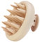 Cepillo Pelo De Silicona Para Champú y Masaje Cabeza,Integrado Manual Masajeador Cuero Cabelludo Mojado & Seco,Melena De Silicona Suave, Fina y Limpia, Protege El Cuero Cabelludo (Beige)