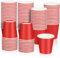 BUOKKON Paquete de 100 vasos de papel rojo de 3 onzas, vasos de baño desechables pequeños, vasos de enjuague bucal, tazas de espresso, vasos de papel pequeños para fiesta de cumpleaños, picnic, baño,