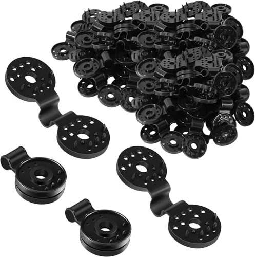 Tarocat Clips de Red de Jardín, 50 Piezas Clips de Plástico para Tela de Sombra, Clip de Red de Sombra, Clips de Fijaciónpara Redes para Pañales (Negro)