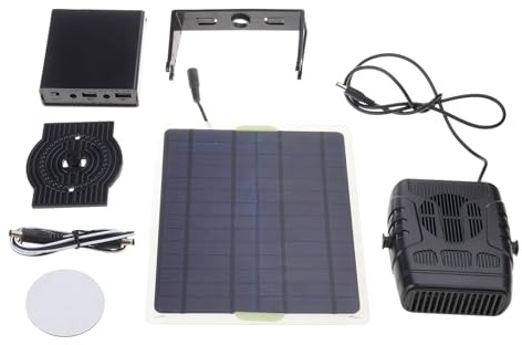 XITEA Calentador solar de tamaño compacto para exteriores para casas de mascotas e invernaderos, panel solar portátil, calentador de invernadero
