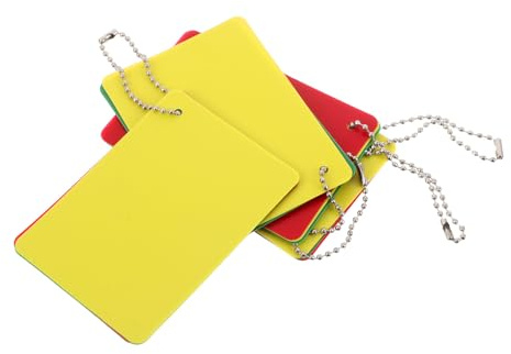 SUPVOX Juego de Tarjetas de Árbitro 12 Piezas, 4 Sets Tarjetas Rojas, Amarillas y Verdes para Fútbol, Voleibol y Rugby, Material Resistente y Portátil para Entrenamientos y