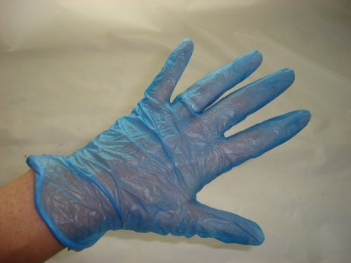 Supertouch Vinyl Gloves Blue Large 100S