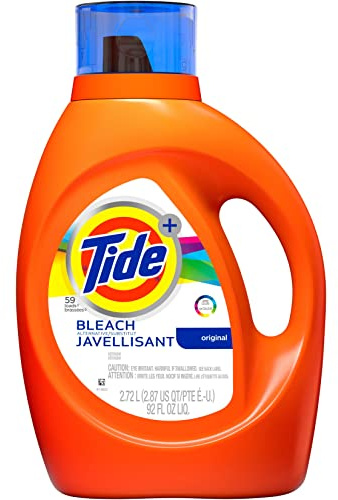 Tide Plus Bleach Alternative Safe on Colors Liquid Laundry Detergent, Original Scent, 2.72 L (59 Loads)