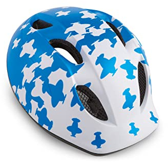 MET Kinder Fahrradhelm Super Buddy, Blue Airplanes, 52-57 cm, 3HELM19M0BB