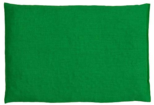 Saco térmico de semillas 30x20cm verde claro | Almohada térmica | Cojín de calor y frio | Cojín con pepitas de uva