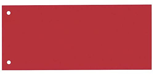 RC Trennstreifen 190g 2-Fach gelocht 22 x 10,5cm KURZ rot 100Stück