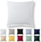 Alreya Kissenbezug 40 x 40 cm - Weiß - 100% Jersey Baumwolle - Kissenhülle für Kissen 40x40 cm, Jersey Kopfkissenbezüge, Superweicher Kissenbezug 40x40 mit Reißverschluss