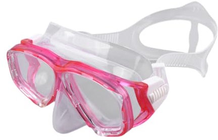 WHAMVOX Tempered Glass Taucherbrille Mit Silikon Langlebige Schwimmmaske Für Erwachsene Klare Sicht Geeignet Für Tauchen Schnorcheln Und Freitauchen Rosy