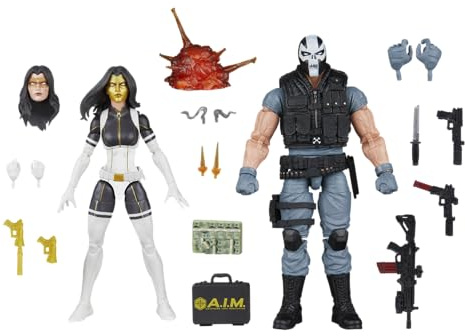 Marvel Legends Series Madame Masque & Crossbones, Marvel Super-Villains Comics Collectible 2-Pack, 6-Inch Action Figures (Amazon Exclusive)
