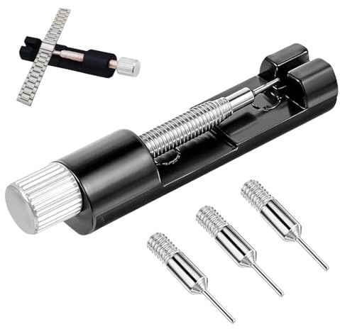 Debbery Watch Link Removal Kit with 3 Extra Pins, Portable Link Remover Kit for Watches, Watch Strap Removal Tool for Watch Repair, Watch Bracelet Adjustment, Watch Strap Replacement and Resizing