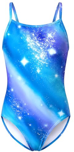 Hoseay Maillot de Bain Une Pièce Filles, Costume Bain pour Âge 5-13 | Bretelles Réglables Enfants, Séchage Rapide, Dos Nu Tenue de Bain, Extensible Vêtements Natation Plage Surf, Été