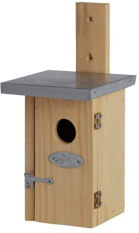 Esschert Design - nido para pájaros, aprox. Tamaño: 11,3 x 13,5 x 25 cm.