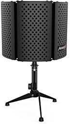 Audibax MST-10 Pantalla Reflexión Micrófono Estudio Negro Plegable