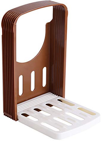 Ausla Affettatrice per Pane Manuale, 4 Spessori Regolabili 5-30 mm, Pieghevole, 22 x 14 x 4,5 cm