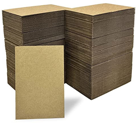 200 Stück 10,2 x 15,2 cm Kraft-Wellpappbögen – Premium Bulk flach für T-Shirts, Versand, Handwerk,