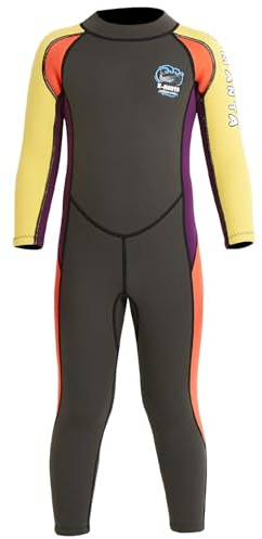 Combinaison en néoprène pour enfants, garçons, filles, adolescents, manches longues, 2,5 mm, combinaison thermique en néoprène pour la natation, le surf, la plongée, taille XL