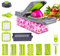 ALIANSHENG 14 In 1 Gemüseschneider,Multifunktion Gemüse Schneider,Vegetable Chopper,Würfelschneider mit 8 Austauschbare Klingen,Gemüsehobel Dicer für Hobeln von Obst Gemüse,Karotte,Kartoffel