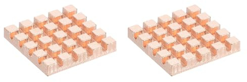 PATIKIL Copper Heatsink 20x20x3mm, 2 Pcs Heat Sink Cooler Radiator for Raspberry Pi Chip CPU Power Transistor FET IC Power Amplifier