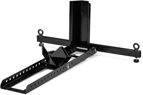 MOTOOS Motorcycle Wheel Chock Stand, 1800 lb Heavy Duty Adjustable Front Tire Chock for 15–22 in Wheels, 3–5 in Tire Width, Self-Locking Upright Wheel Stand for Trailer, Truck & Garage