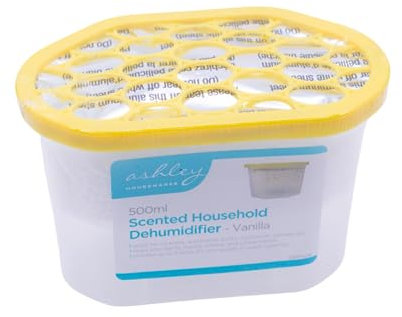 HomeZone 500ml Dehumidifiers For Home Disposable Damp Absorber - Household Condensation Absorbers Vanilla Scented - Household Essentials Dehumidifiers Disposable Moisture Absorbers For Home