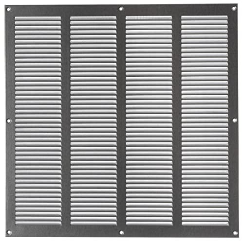 LIRAST 400x400mm Griglie D'Aerazione/Ventilazione in Metallo Zincato - Griglia D'aria con Rete Anti Insetti