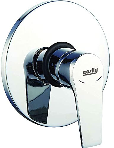 Vetrineinrete® Miscelatore per doccia ad incasso da parete rotondo rubinetto monocomando moderno