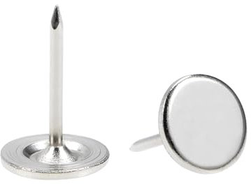 QUARKZMAN 30 Piezas de Clavos de Tapicería, Cabeza Plana de 11mmx17mm, Clavos Decorativos para Muebles, Tachuelas de Tapicería para Sofás y Cabeceros, Plata