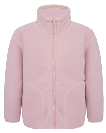 Zaldita Chaqueta de forro polar unisex para niños, de manga larga, con cremallera, chaqueta de peluche, chaqueta de invierno, ropa exterior de entrenamiento
