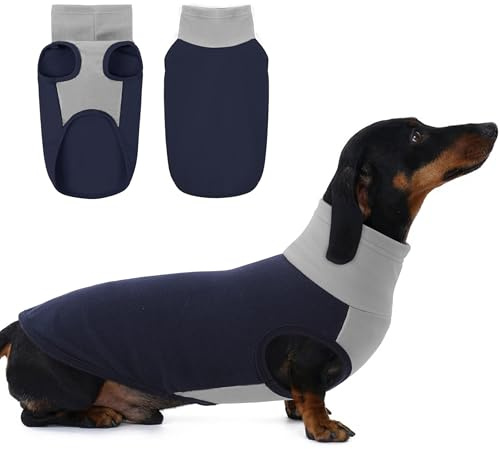 KONVINIT Pull Polaire pour Chien de Taille Moyenne (M-5XL) - Col Roulé sans Manches, Hiver Doux et Chaud, Facile à Mettre, Confortable