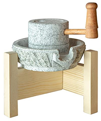 Vintage Mini Hand Coffee Grinder Retro Style for Beans Grains and Spices Natural Stone Mill Decoration