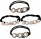 IWOWHERO 4 Piezas Plancha para albóndigas Titulares Poseedor accesorios ondulado chicas hair clips horquillas moño pasador lazos de pelo lazos elásticos para el cabello paño