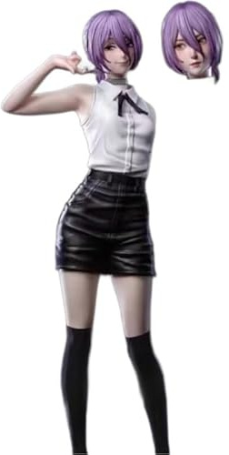 REOZIGN Reze Figurine, Reze Articulated Figure, Replacement Face of Chainsaw Man, 32 Cm, PVC, Souvenir, Gift for Anime Fans