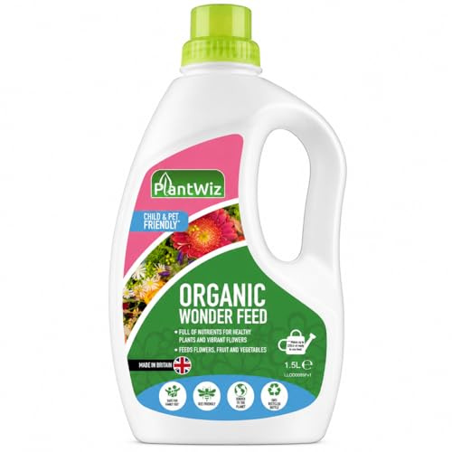 PlantWiz Organic Wonder Feed 1.5L – Concentrated Liquid Plant Fertilizer for Fruits, Vegetables & Flowers – High Yield Natural Feed – NPK 2-1-3 – Makes 225L – Safe for Edibles