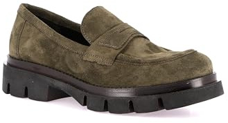Grunland Mocassino Penny Loafer in camoscio | ROCE SC6162 Oliva 40