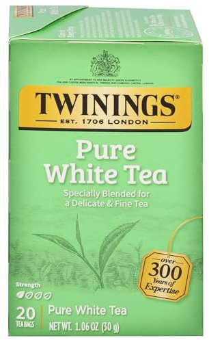 Twinings of London Fujian Chinese Pure White Tea : Box of 20 Tea Bags