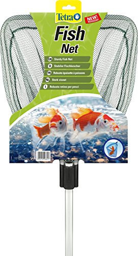 Tetra Pond Fish Net stabiler Fischkescher, Teich-Kescher mit Teleskopstiel für den sicheren Fang von Gartenteichfischen