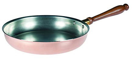 Pentole Agnelli COCUPADFLAM26 Padella con Manico in Legno, Rame, 26 cm