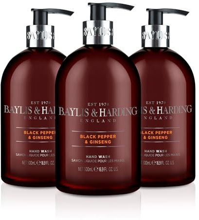 Baylis & Harding Black Pepper & Ginseng Handwäsche, 500 ml, 3er Pack