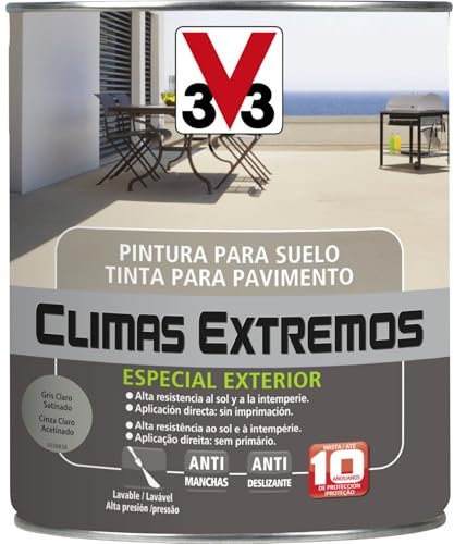 V33 PINTURA SUELOS CLIMAS EXTREMOS SATINADO GRIS CLARO 0,5L