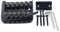 Guyker 6 String Saddle Headless Guitar Bridge Tailpiece With Worm Involved String Device for Headless Guitar Accessories W2004 Black