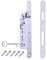 Serratura per Porta Interna a Incasso AGB serie PATENT GRANDE. Entrata 50, Interasse 90. (Fronte 22x238, SCROCCO - CATENACCIO - CHIAVE, NICHELATO Lucido)