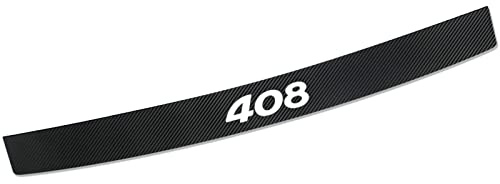 Protectores de Borde de Carga Coche para Peu-geot 408 - Protección Anti Arañazos - Pegatina Protector Parachoques Trasero Fibra de Carbon