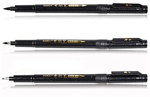 TECKEEN 3 in 1 Pack Set di penne per calligrafia giapponese Dimensioni S M L Script