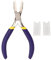 Pince à Bec Plat, Pince à Mâchoires en Nylon en Acier au Carbone avec Embouts de Rechange pour la Fabrication de Bijoux à Bricoler Soi-même