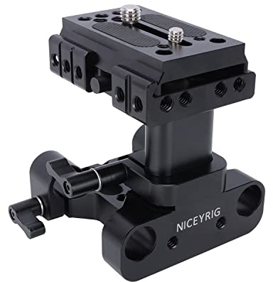 NICEYRIG Manfrotto 546 Base de Levage Standard de 29 mm, Tige réglable en Hauteur pour trépied d'appareil Photo avec Barre de Serrage de 15 mm pour Appareil Photo Reflex numérique Universel
