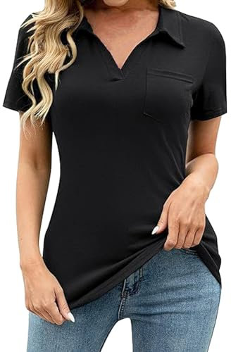 Damen Poloshirt Kurzarm Polo T-Shirt Damen Golf Polohemd Sommer Golfshirts Sportshirt für Polo Tennis Golf Frauen Elegant Kurzarm Sport Oberteile
