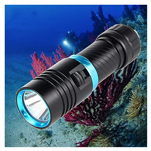 MQDLJSE Luces de Buceo Luz Amarilla Impermeable IPX8 Submarino 80M Buceo Linterna Antorcha XM-L2 Lámpara de luz Blanca LED Impermeable Submarino (Paquete Red_G_Luz Blanca)
