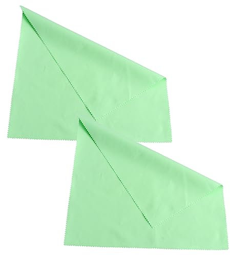 FOMIYES 1 Jeu Chiffon D'essuyage Argenté Chiffon D'essuyage D'écran Couettes De Nettoyage De Lunettes Montré Bracelet Polish Chiffon De Polissage D'argenterie Chiffon Sale Suède 2 Pièces