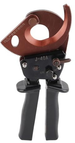 J40A 300 mm² Tijeras Industriales con Trinquete para Cables, Herramienta Manual de Corte de Alambre con Hoja de Acero al Manganeso